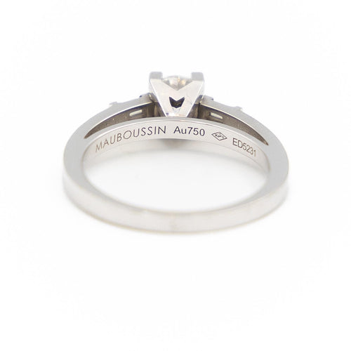 Bague 53 Mauboussin Bague Solitaire Courtisane Or blanc Diamant 58 Facettes 2057826CN