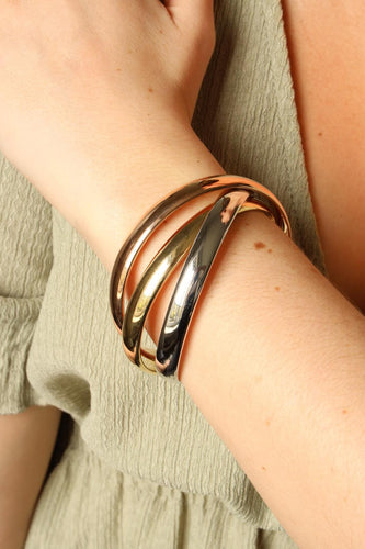 Bracelet Bracelet Trilogie Or blanc, Or jaune, Or rose 58 Facettes 2058147CN