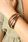 Bracelet Bracelet trilogie en or blanc, or jaune et or rose 18 carats 58 Facettes 2058147CN