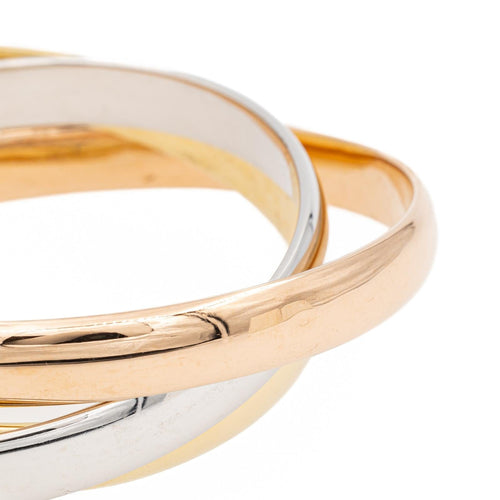 Bracelet Bracelet trilogie en or blanc, or jaune et or rose 18 carats 58 Facettes 2058147CN
