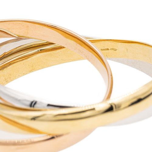 Bracelet Bracelet trilogie en or blanc, or jaune et or rose 18 carats 58 Facettes 2058147CN