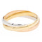 Bracelet Bracelet trilogie en or blanc, or jaune et or rose 18 carats 58 Facettes 2058147CN