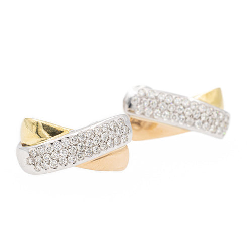 Boucles d'oreilles Boucles d’oreilles clips - 3 ors 18 carats et diamants 58 Facettes 2075235CN