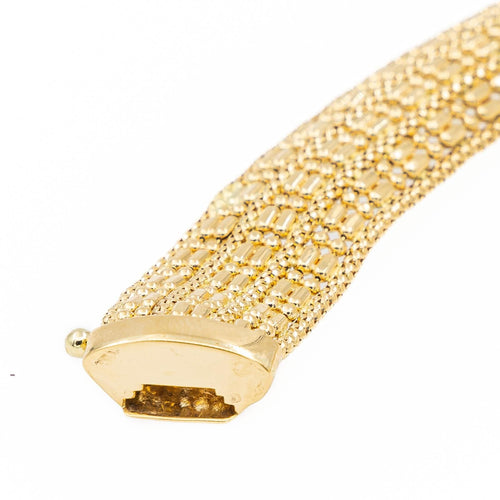 Collier Collier maille souple dentelée en or jaune 18 carats 58 Facettes 2075384CN