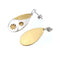 Boucles d'oreilles Boucles d’oreilles pendantes fleur en or jaune et or blanc 18 ct 58 Facettes 20837