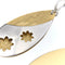 Boucles d'oreilles Boucles d’oreilles pendantes fleur en or jaune et or blanc 18 ct 58 Facettes 20837