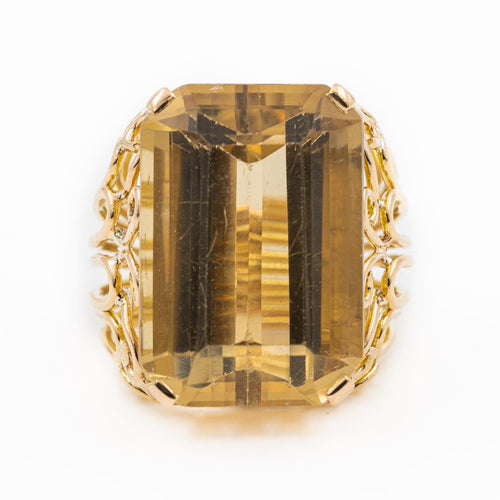 Bague 60 Bague citrine en or jaune 18 carats 58 Facettes 2090640CN