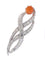 Pendentif Pendentif vintage flamme en platine avec opale de feu et diamants 58 Facettes 21028-0244