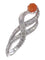 Pendentif Pendentif vintage flamme en platine avec opale de feu et diamants 58 Facettes 21028-0244