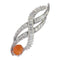 Pendentif Pendentif vintage flamme en platine avec opale de feu et diamants 58 Facettes 21028-0244