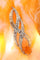 Pendentif Pendentif vintage flamme en platine avec opale de feu et diamants 58 Facettes 21028-0244