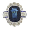 Bague 59 Bague Art déco transition - Saphir et diamants en platine 58 Facettes 21061-0267