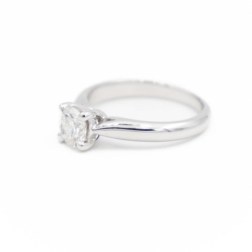 Bague 46 Bague solitaire en or blanc 18 carats avec diamant 0,51 ct 58 Facettes 2107265CN