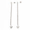 Boucles d'oreilles Boucles d’oreilles ligne de diamants en or blanc 18 carats 58 Facettes 2110873CN