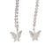 Boucles d'oreilles Boucles d’oreilles ligne de diamants en or blanc 18 carats 58 Facettes 2110873CN