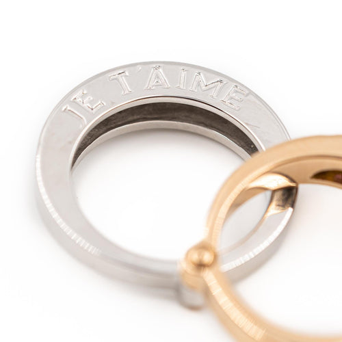 Bague 53 O.J. Perrin - Bague en or rose et or blanc sertie de saphirs roses 58 Facettes 2112647CN
