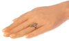 Bague 51 Bague ancienne bateau de fiançailles en or rose 18k, diamants 58 Facettes 21146-0157