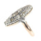 Bague 51 Bague ancienne bateau de fiançailles en or rose 18k, diamants 58 Facettes 21146-0157