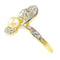 Bague 52 Bague de fiançailles Art nouveau en or 18K, diamants et perle 58 Facettes 21285-0669
