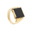Bague Bague homme en or jaune 18 carats avec onyx rectangulaire 58 Facettes 21287