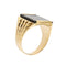 Bague Bague homme en or jaune 18 carats avec onyx rectangulaire 58 Facettes 21287