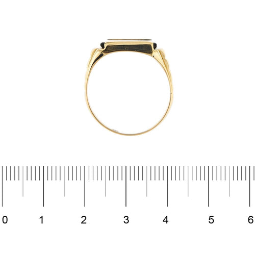 Bague Bague homme en or jaune 18 carats avec onyx rectangulaire 58 Facettes 21287