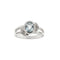 Bague 56 Bague en or blanc 18 ct avec aquamarine et diamants 58 Facettes 21456