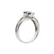Bague 56 Bague en or blanc 18 ct avec aquamarine et diamants 58 Facettes 21456
