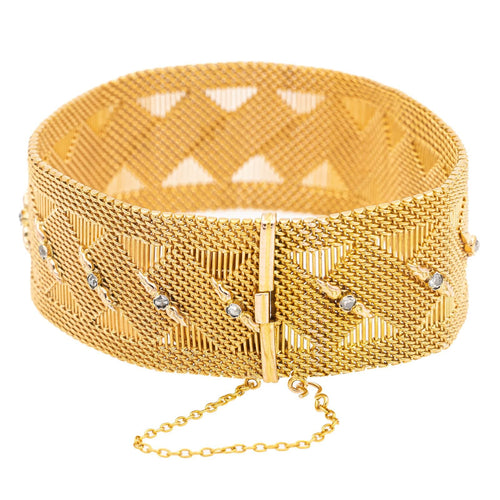 Bracelet Bracelet souple en or jaune 18 carats et diamants 58 Facettes 2167841CN