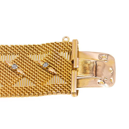 Bracelet Bracelet souple en or jaune 18 carats et diamants 58 Facettes 2167841CN