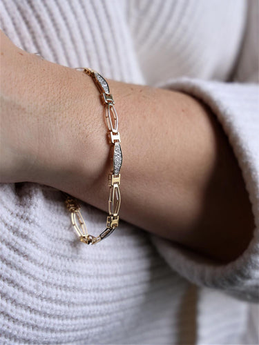 Bracelet Bracelet en or jaune 18 carats pavé de diamants 58 Facettes 2173029CN
