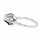 Bague 53 Bague solitaire en or blanc 18 carats avec diamant brillant 0,34 ct 58 Facettes 2179643CN