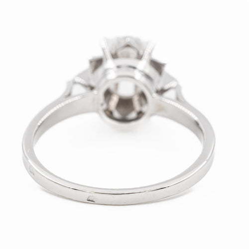 Bague 53 Bague solitaire en or blanc 18 carats avec diamant brillant 0,34 ct 58 Facettes 2179643CN