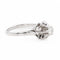 Bague 53 Bague solitaire en or blanc 18 carats avec diamant brillant 0,34 ct 58 Facettes 2179643CN