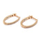 Boucles d'oreilles Créoles ovales diamants or rose 58 Facettes