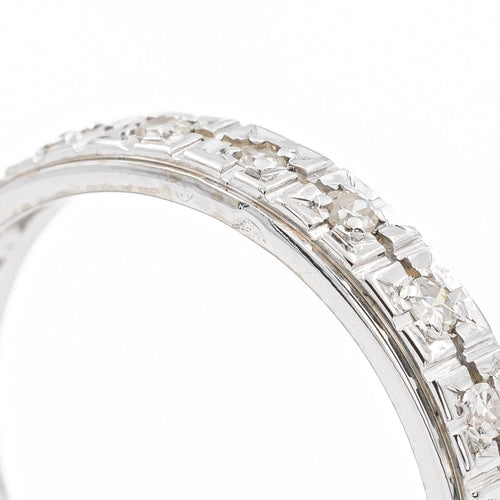 Bague 53 Bague Alliance Or blanc Diamant 58 Facettes 2201713CN