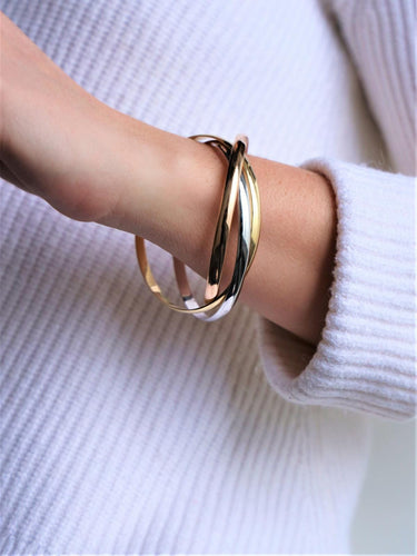 Bracelet Bracelet 3 ors Or blanc, Or jaune, Or rose 58 Facettes 2201733CN