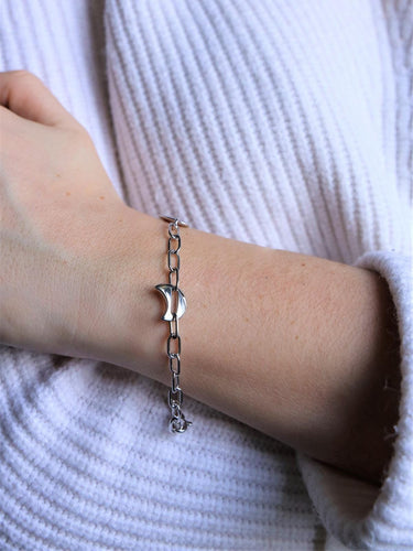 Bracelet Bracelet en or blanc 18 carats à motifs étoile, cœur et lune 58 Facettes 2201751CN