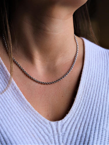 Collier Bulgari - Collier maille forçat en or blanc 18 carats 58 Facettes 2201964CN