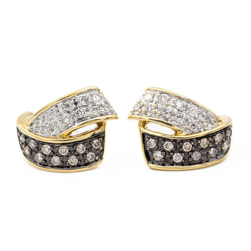 Boucles d'oreilles Boucles d’oreilles en or jaune 18 carats et diamants taille brillant 58 Facettes 2201970CN