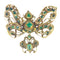 Pendentif Pendentif nœud baroque vers 1650 en or jaune 18 K et émeraudes 58 Facettes 22033-0106