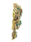 Pendentif Pendentif nœud baroque vers 1650 en or jaune 18 K et émeraudes 58 Facettes 22033-0106