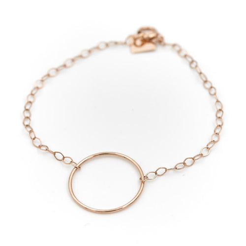 Bracelet Ginette NY Little Circle - Bracelet en or rose 18 carats 58 Facettes 2203309CN