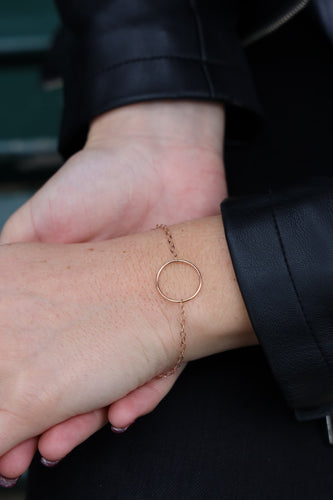 Bracelet Ginette NY Little Circle - Bracelet en or rose 18 carats 58 Facettes 2203309CN