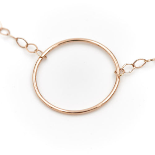Bracelet Ginette NY Little Circle - Bracelet en or rose 18 carats 58 Facettes 2203309CN