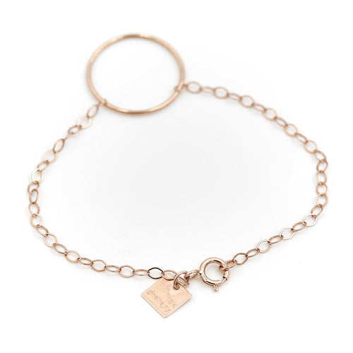 Bracelet Ginette NY Little Circle - Bracelet en or rose 18 carats 58 Facettes 2203309CN