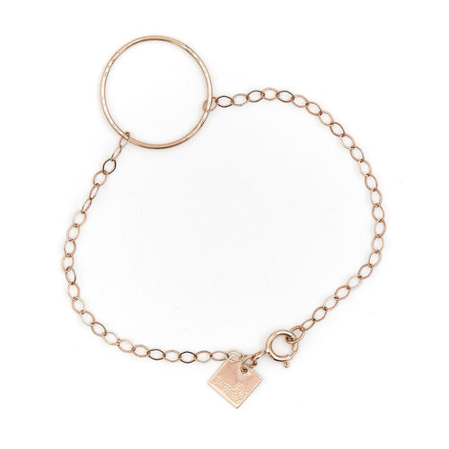 Bracelet Ginette NY Little Circle - Bracelet en or rose 18 carats 58 Facettes 2203309CN