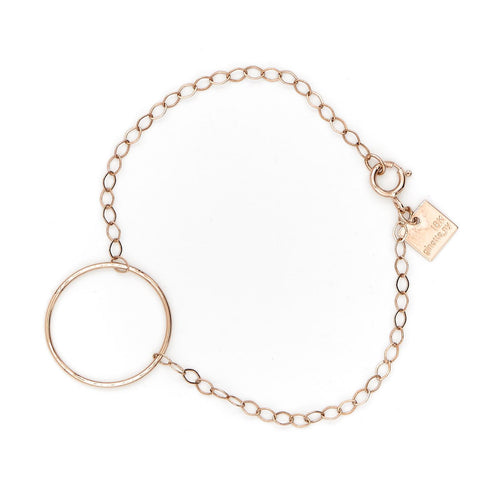 Bracelet Ginette NY Little Circle - Bracelet en or rose 18 carats 58 Facettes 2203309CN