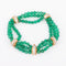 Bracelet Van Cleef & Arpels - Bracelet en or jaune et chrysoprase pavé de diamants 58 Facettes