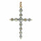 Pendentif Croix pendentif rococo vers 1750 en argent et or rouge 18K, diamants 58 Facettes 22074-0044